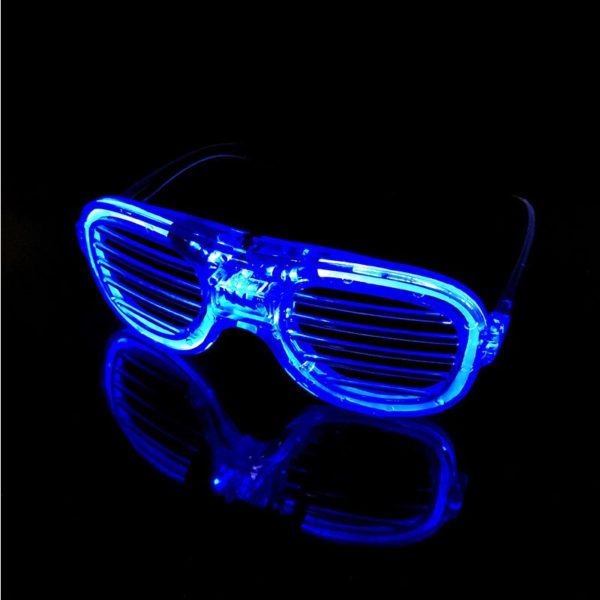 illuminated Shutter LED Glasses blue