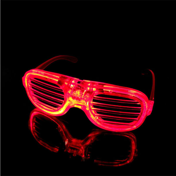 Shutter illuminated LED Glasses red