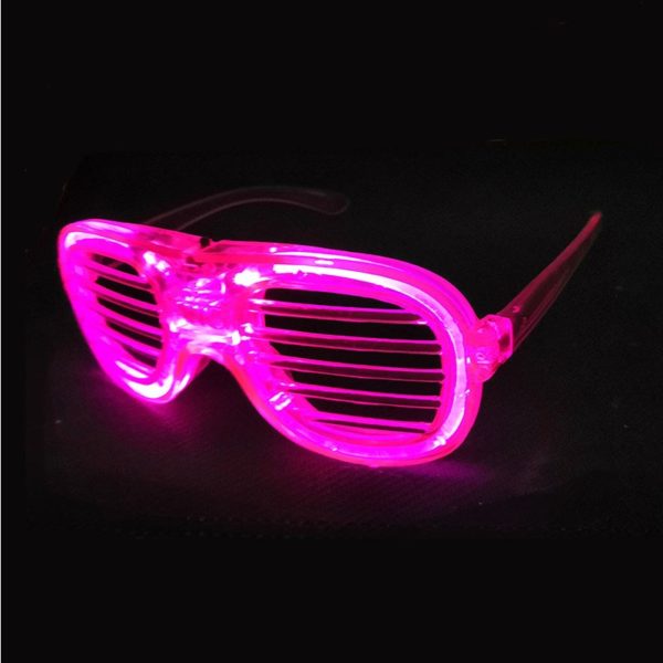 Cyberpunk Shutter Stlye LED Glasses pink
