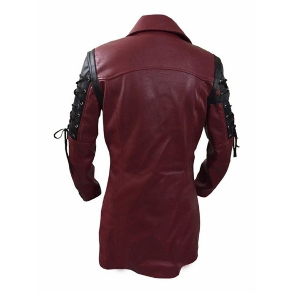 Samurai Leather jacket red back