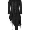 CYSINCOS Men Long Sleeve Steampunk Victorian Jacket Gothic Belt Swallow Tail Coat Cosplay Costume Vintage Halloween